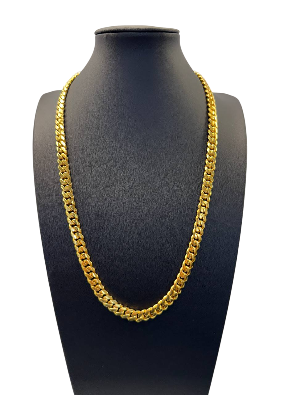 8MM 14KT Gold Over Silver Cuban Link Chain (Handmade)