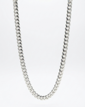 10MM solid silver Cuban link chain, handmade in Miami