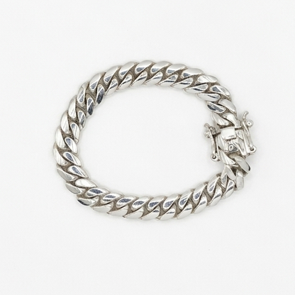 10MM Silver Cuban Link Bracelet