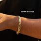 14Kt Gold Over Silver Handmade Cuban Link Bracelet
