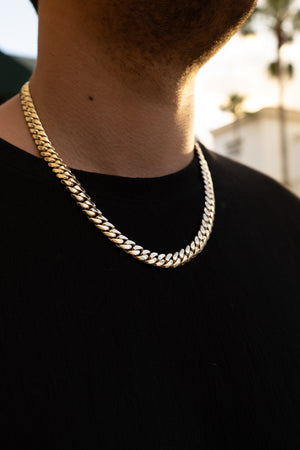 Custom Order: 10MM White Gold Plated Cuban Link Chain