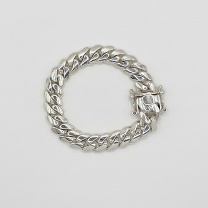 12MM Silver Cuban Link Bracelet