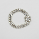 12MM solid silver Cuban link bracelet, handmade in Miami