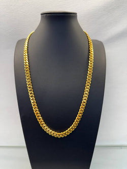 8MM 14KT Gold Over Silver Cuban Link Chain (Handmade)