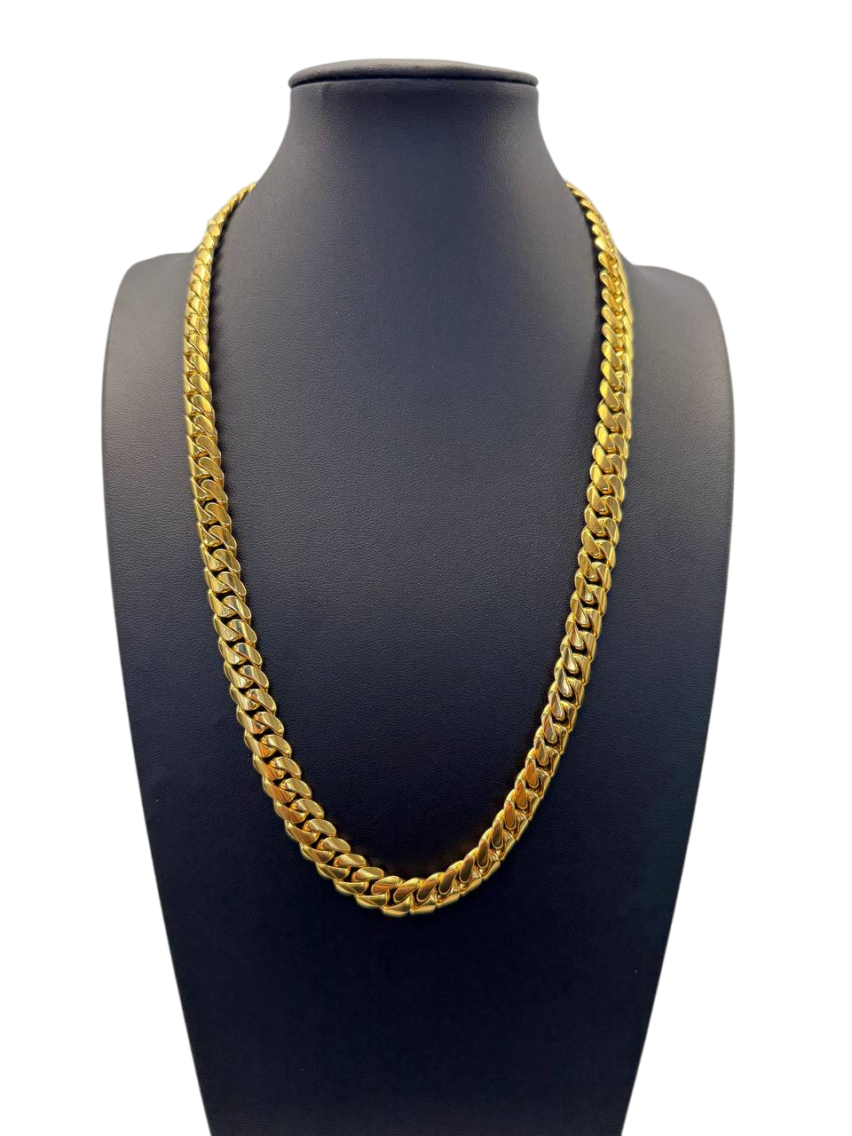 10MM 14KT Gold Over Silver Cuban Link Chain (Handmade)