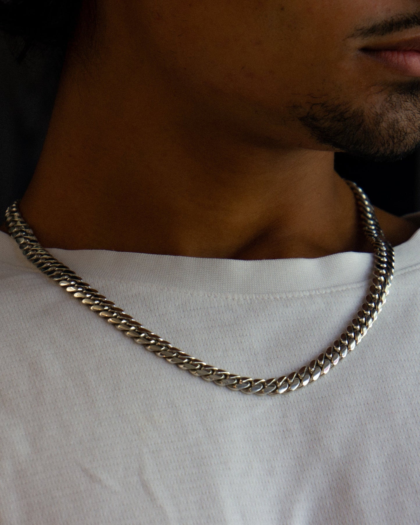 8MM Silver Cuban Link Chain (Handmade)
