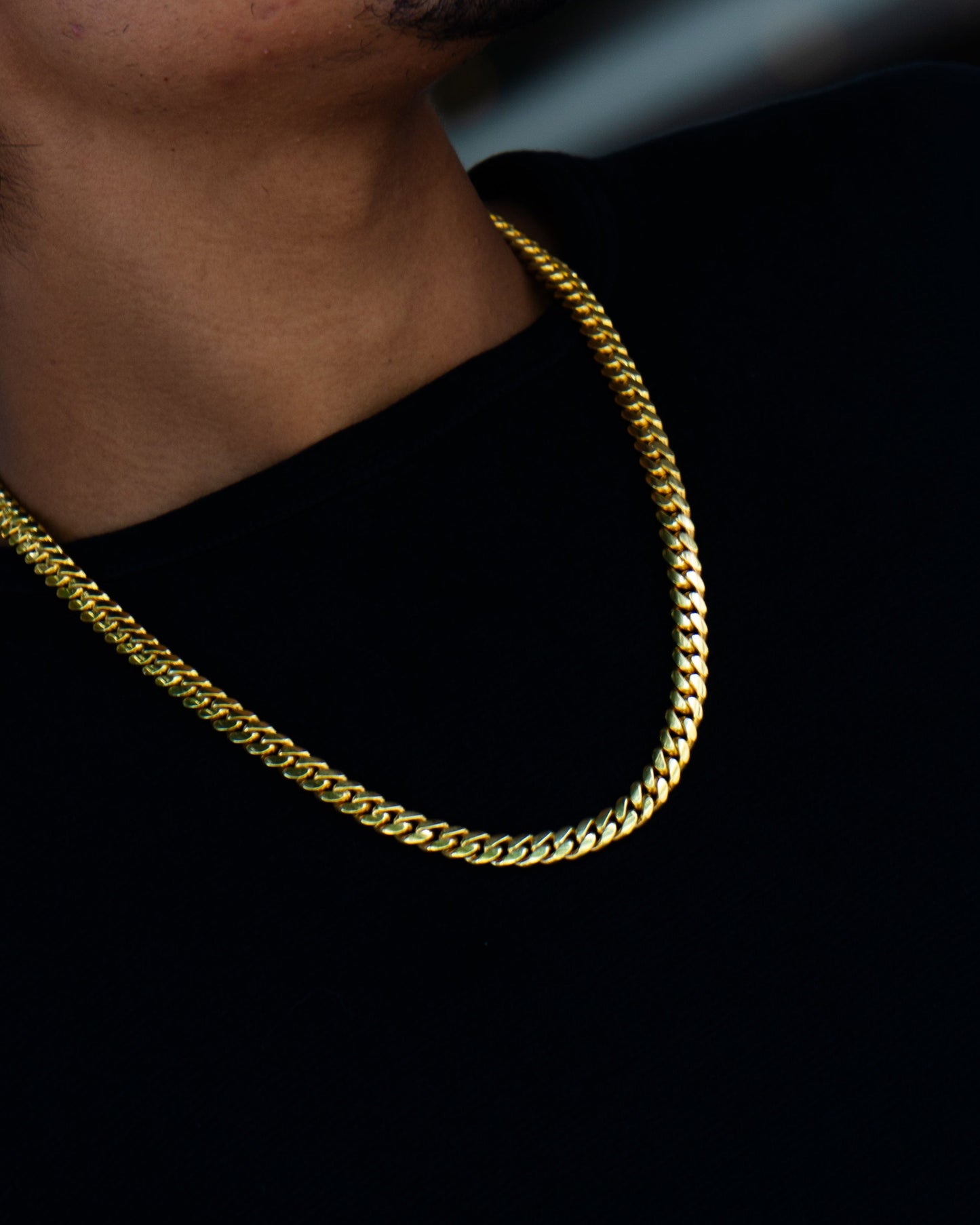 8MM 14KT Gold Over Silver Cuban Link Chain (Handmade)