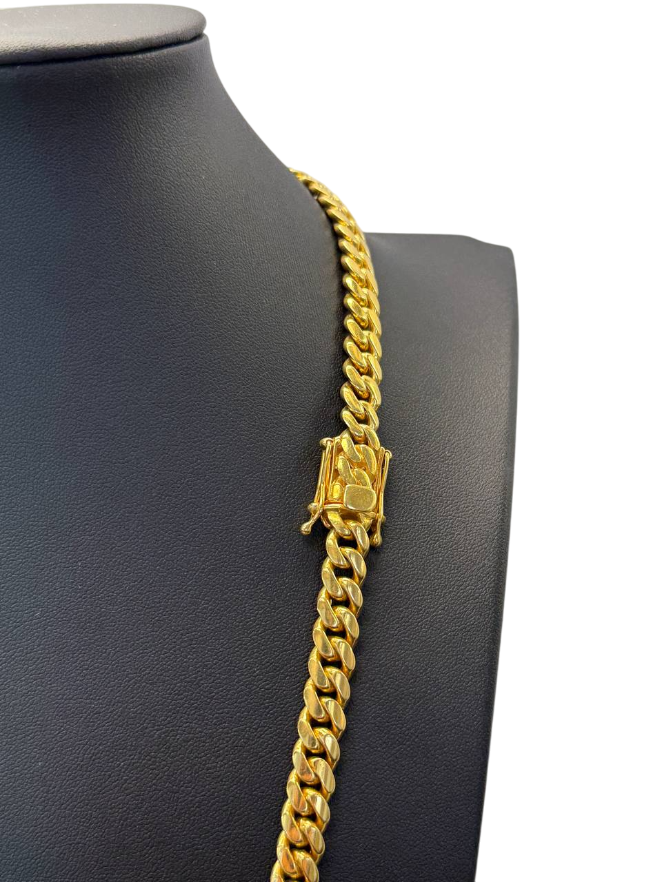 8MM 14KT Gold Over Silver Cuban Link Chain (Handmade)