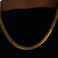 8MM 14KT Gold Over Silver Cuban Link Chain (Handmade)