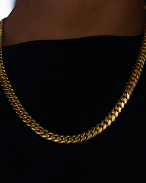 8MM 14KT Gold Over Silver Cuban Link Chain (Handmade)
