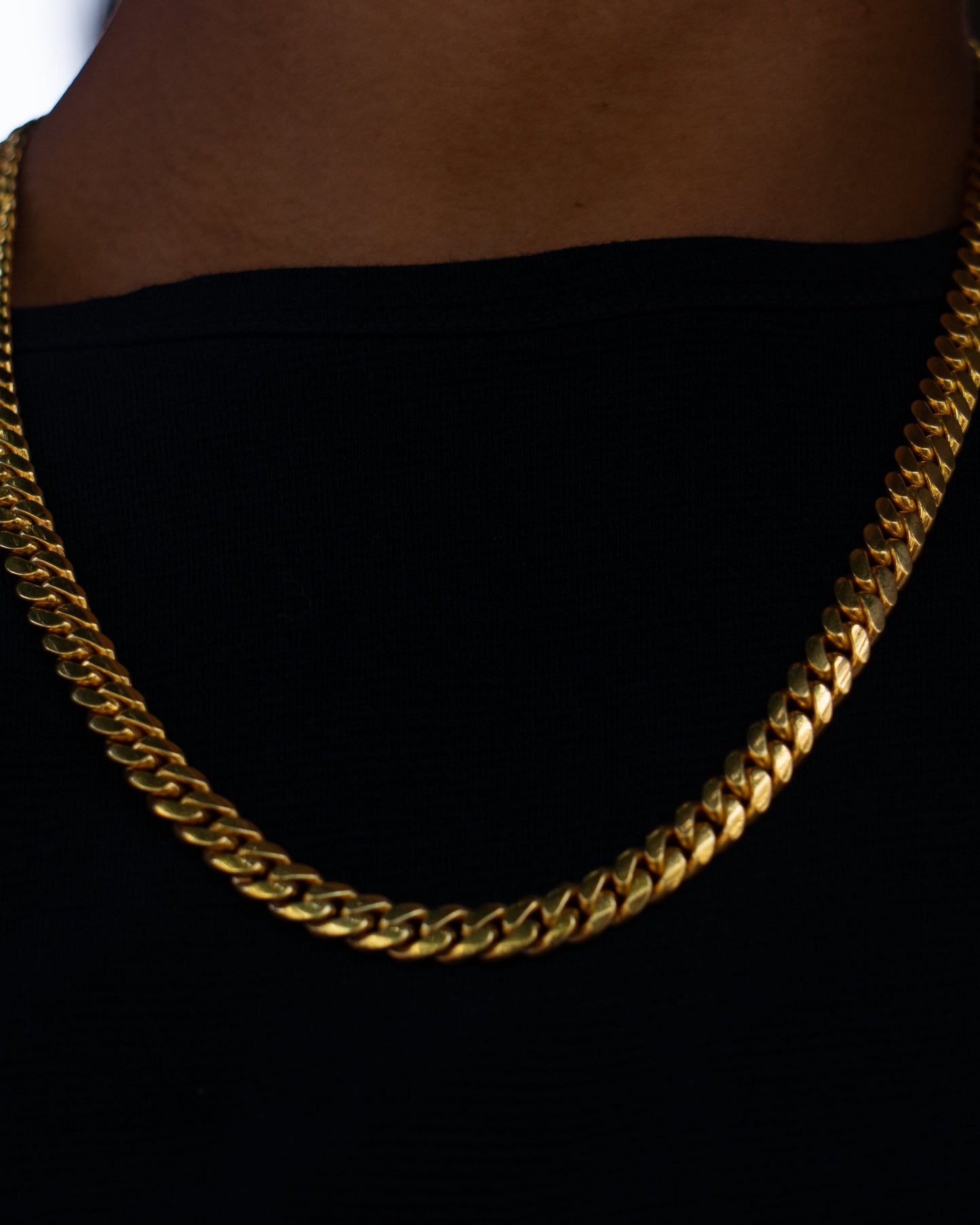 8MM 14KT Gold Over Silver Cuban Link Chain (Handmade)