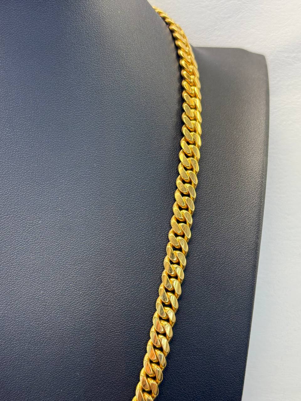 8MM 14KT Gold Over Silver Cuban Link Chain (Handmade)