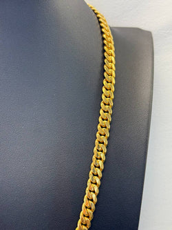 8MM 14KT Gold Over Silver Cuban Link Chain (Handmade)