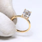 2CT Elongated Cushion Cut Lab Diamond Ring With 10KT Gold