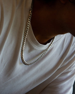 8MM Silver Cuban Link Chain (Handmade)
