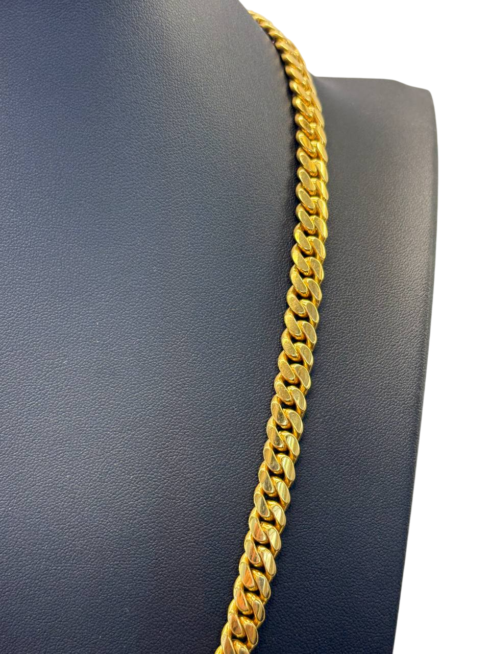 8MM 14KT Gold Over Silver Cuban Link Chain (Handmade)