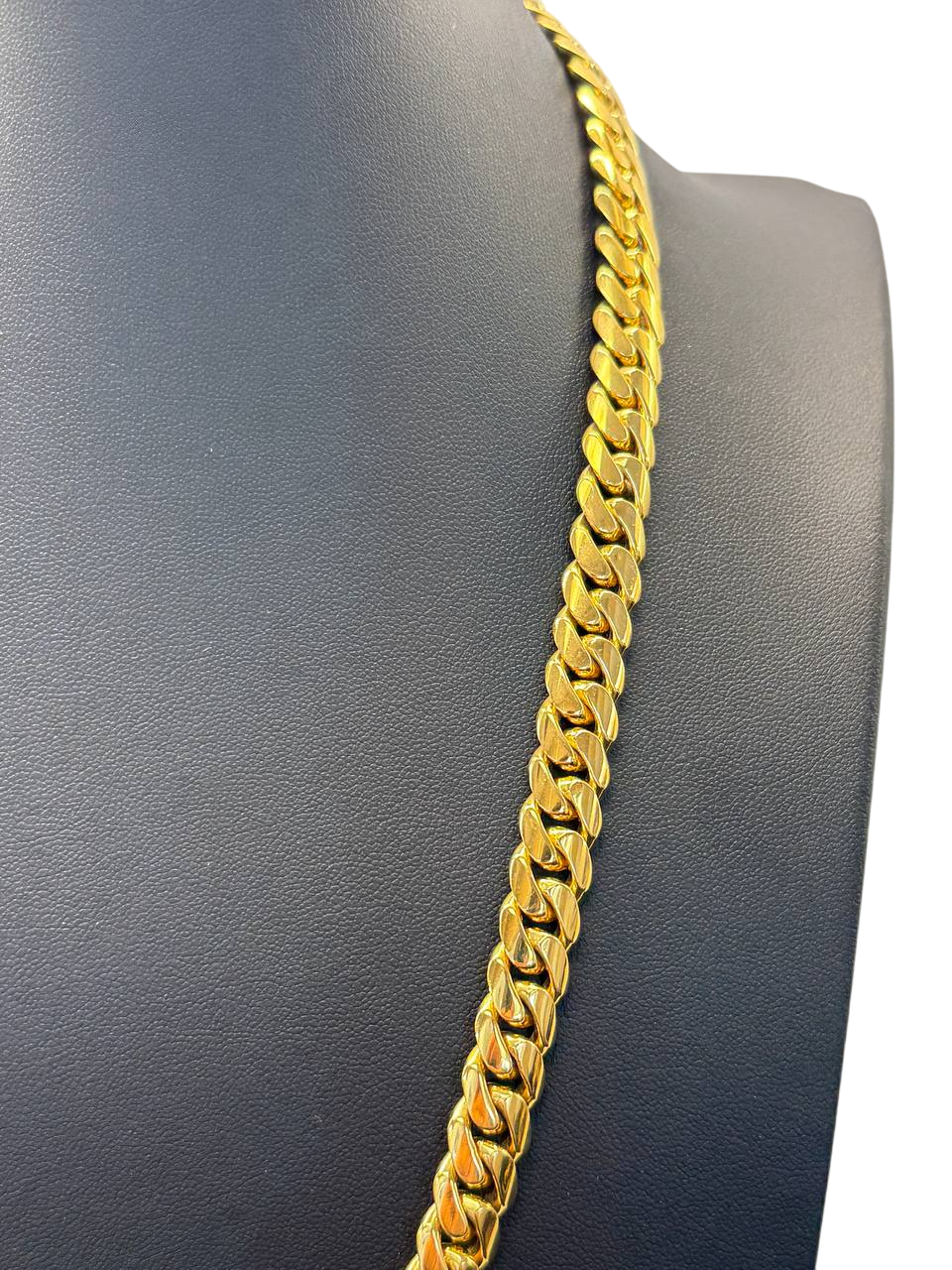 10MM 14KT Gold Over Silver Cuban Link Chain (Handmade)