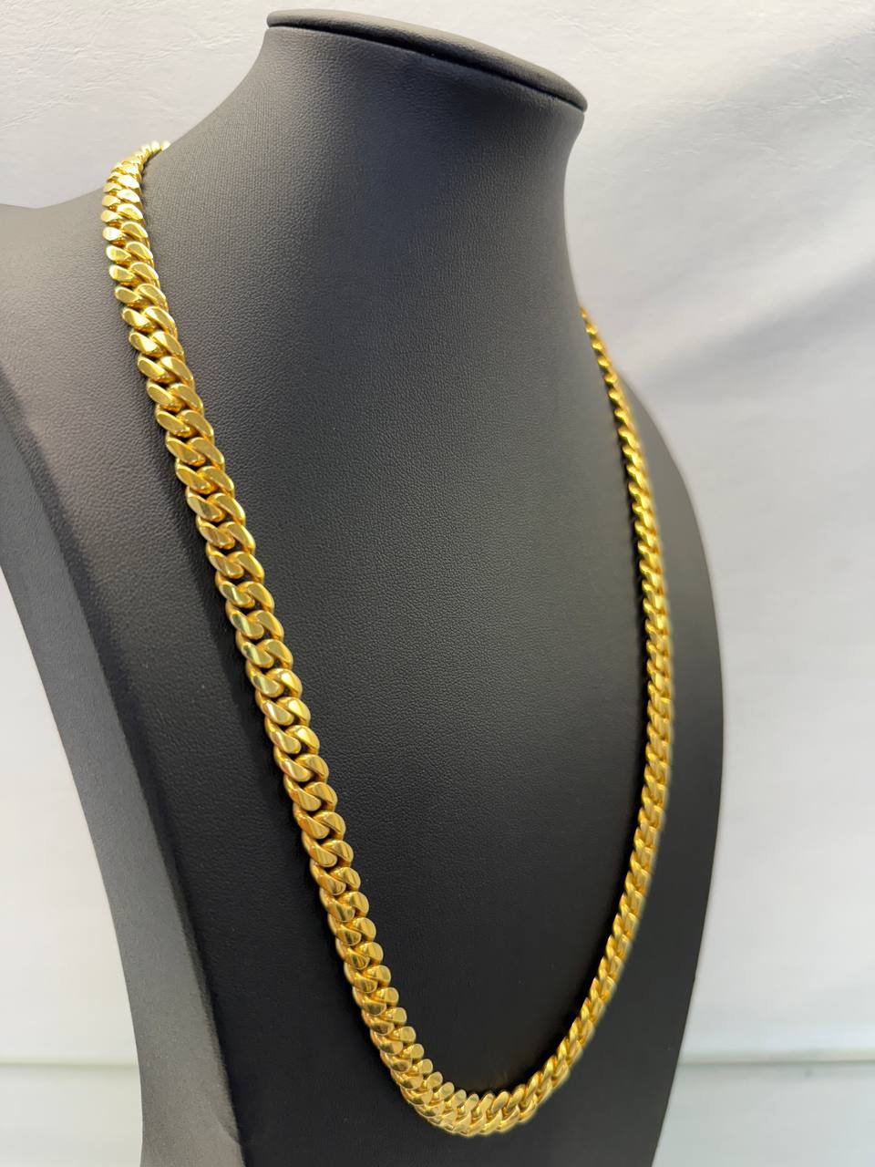 8MM 14KT Gold Over Silver Cuban Link Chain (Handmade)