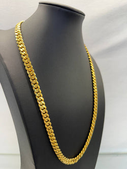 8MM 14KT Gold Over Silver Cuban Link Chain (Handmade)