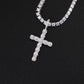 Iced Out Moissanite Cross Pendant With 925 Silver