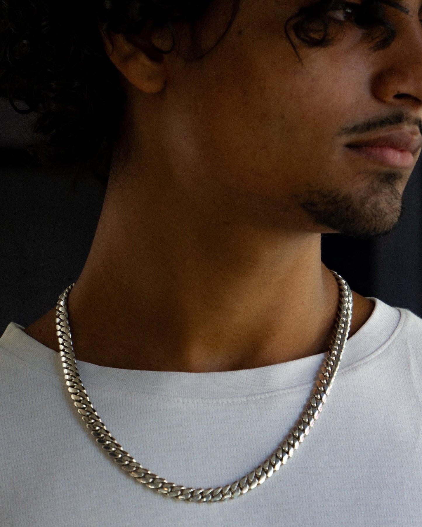 8MM Silver Cuban Link Chain (Handmade)