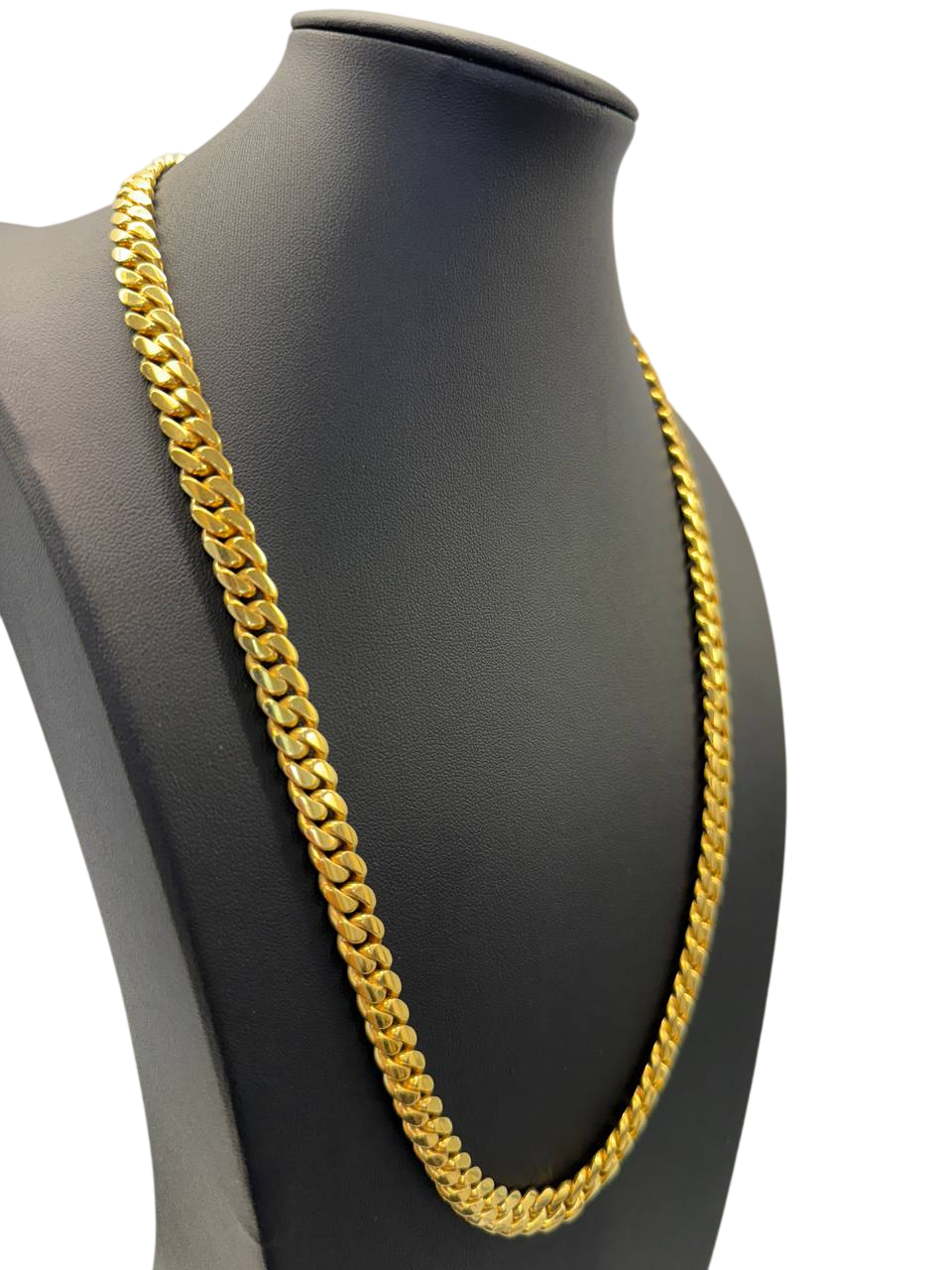 8MM 14KT Gold Over Silver Cuban Link Chain (Handmade)