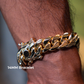 14Kt Gold Over Silver Handmade Cuban Link Bracelet