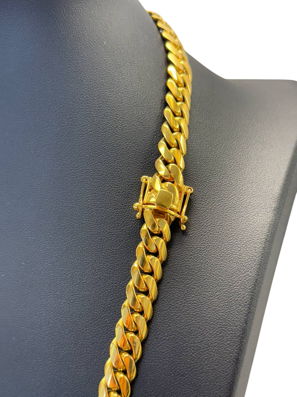 10MM 14KT Gold Over Silver Cuban Link Chain (Handmade)
