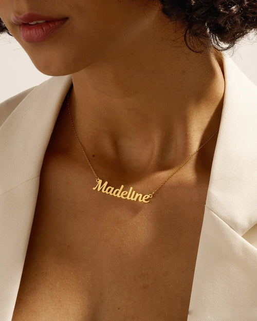 Solid Gold Custom Name Necklace