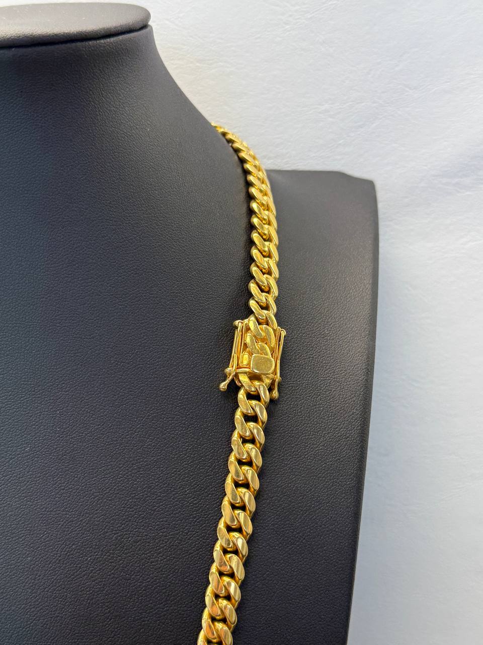 8MM 14KT Gold Over Silver Cuban Link Chain (Handmade)