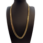 10MM 14KT Gold Over Silver Cuban Link Chain (Handmade)