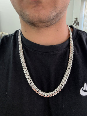 26 Inch Silver Cuban Link Chain and 9 inch Bracelet