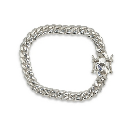 8MM Silver Cuban Link Bracelet