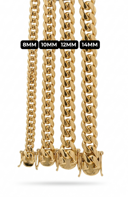 14Kt Gold Over Silver Handmade Cuban Link Bracelet
