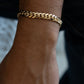 8MM Cuban Link Chain & Bracelet Set – 14KT Gold Over Silver