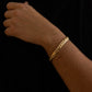 8MM 14KT Gold Over Silver Cuban Link Bracelet (Handmade)