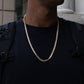 5MM 14KT Gold Over Silver Cuban Link Chain (Machine Made)