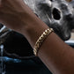 12MM 14KT Gold Over Silver Cuban Link Bracelet