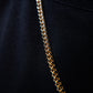 5MM 14KT Gold Over Silver Cuban Link Chain (Machine Made)