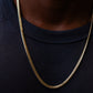 4MM 14KT Gold Over Silver Cuban Link Chain (Machine Made)