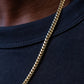4MM 14KT Gold Over Silver Cuban Link Chain (Machine Made)