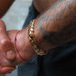 14MM 14Kt Gold Over Silver Cuban Link Bracelet