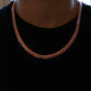 8MM 14KT Gold Over Silver Cuban Link Chain (Handmade)
