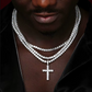 Iced Out Moissanite Cross Pendant With 925 Silver