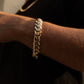 14MM 14Kt Gold Over Silver Cuban Link Bracelet