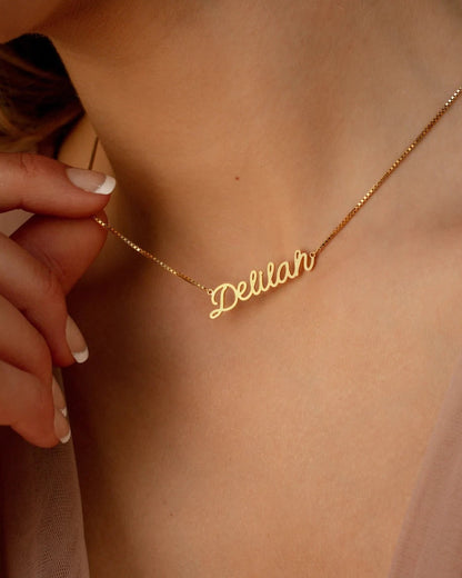 Solid Gold Custom Name Necklace