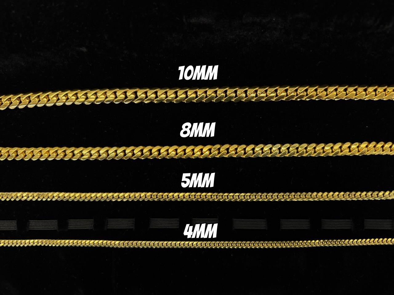 8MM 14KT Gold Over Silver Cuban Link Chain (Handmade)