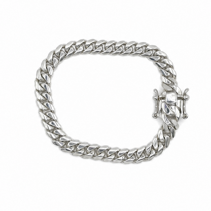 8MM Silver Cuban Link Bracelet