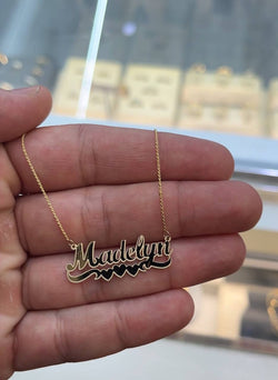 Solid Gold Custom Name Necklace
