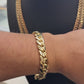 12MM 14KT Gold Over Silver Cuban Link Bracelet